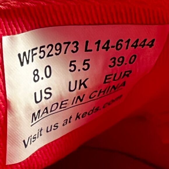 Womens KEDS x EOS Limited Edition Lipstick Pink Low Top Shoes / Size 8 - Picture 10 of 10